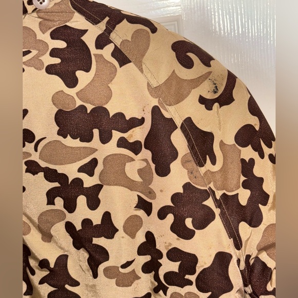 Vintage ORVIS Fishing Tackle Camo Brown Large Jacket Coat - Picture 5 of 12